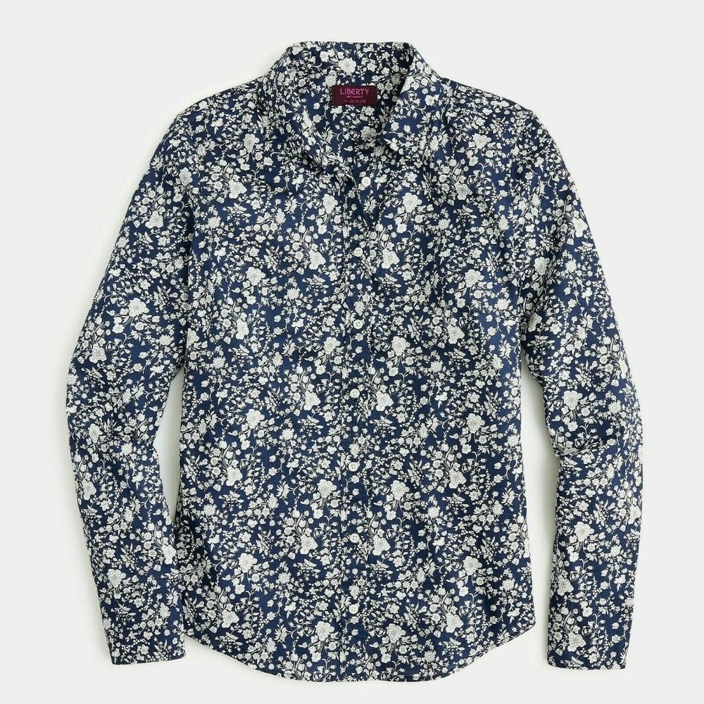 J. Crew Liberty Print button front shirt